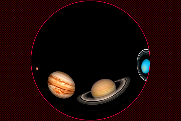 Compared the size of the planet (zoom in)