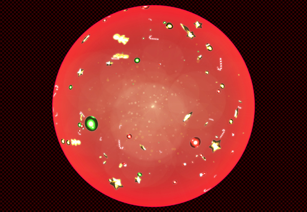 Falling Christmas ornament