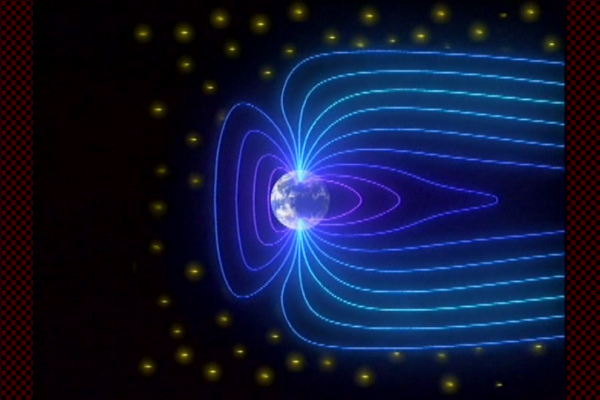 Magnetic field surrounding the Earth
