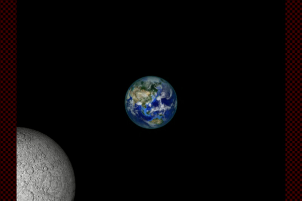 Earth and Moon away
