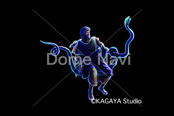 へび・へびつかい座KAGAYA星座絵