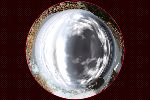 波しぶきがかかる岩場