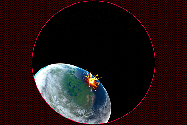 地球に隕石が落下