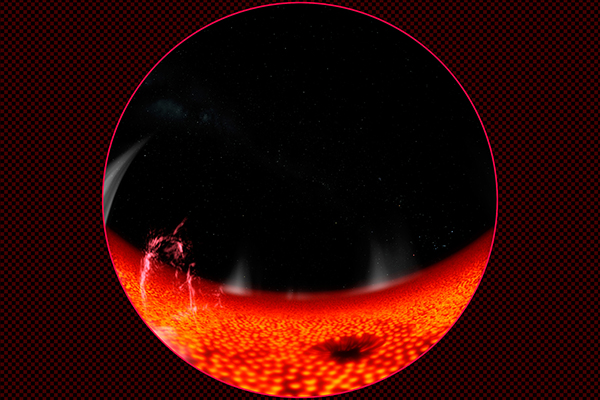 太陽表面を飛行 type1