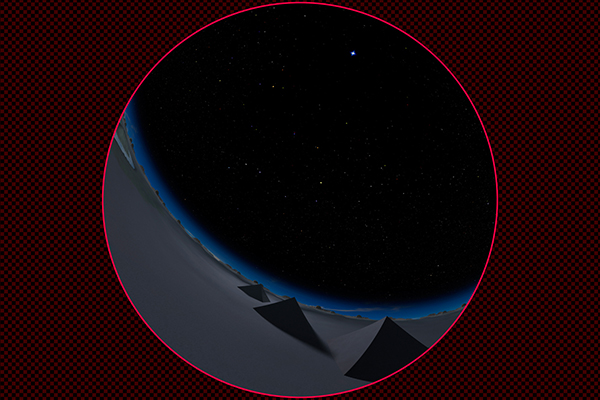 ピラミッドの周りを飛行