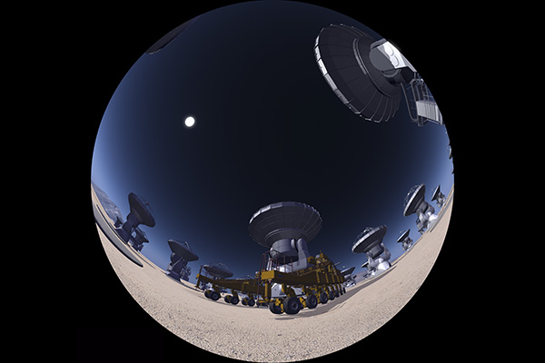 アルマ望遠鏡パラボラアンテナ搬送1