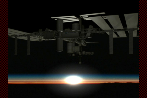 国際宇宙ステーション（夜明け）