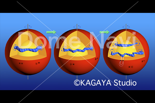 対流層にできる磁束管