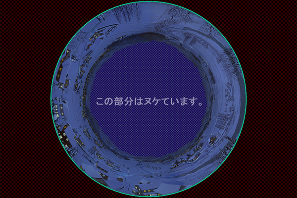 田舎町の雪景色 -夜景