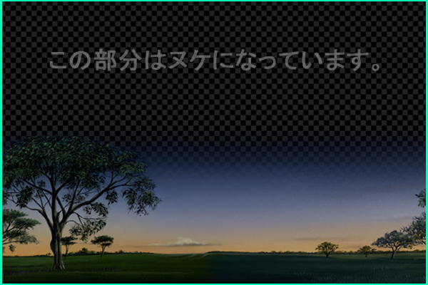 サバンナの夕景