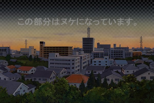 近郊の街並み -夕景