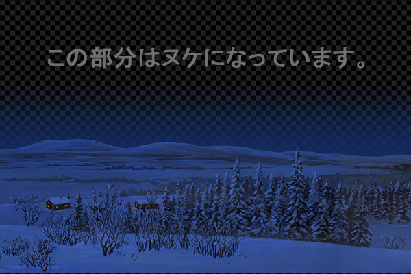 キルーナの雪原 -夜景